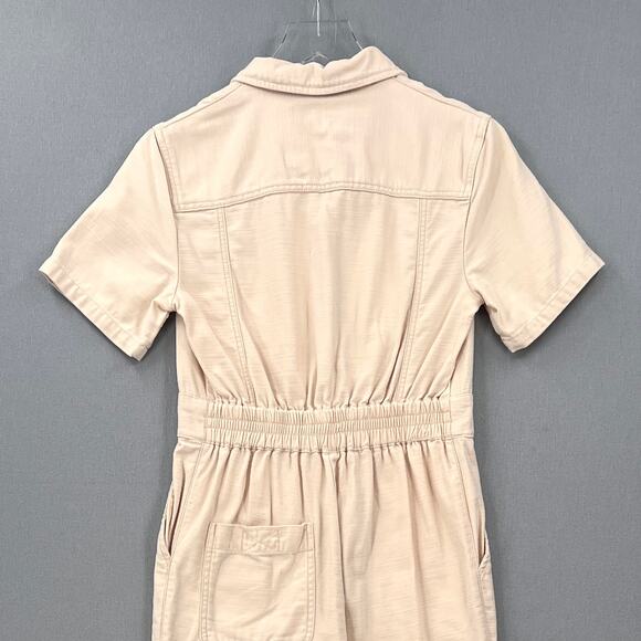 URBAN OUTFITTERS BDG Liz Short Sleeve Coverall Jumpsuit Womens Small Cream - Picture 9 of 16